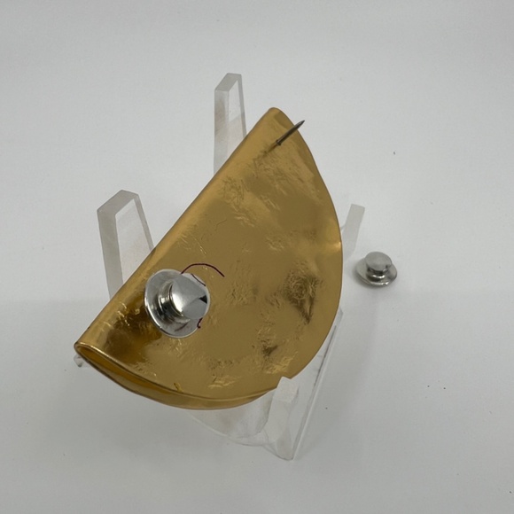 Vintage Beth Schwartz Golden Dumpling/Pierogi/Knish/Taco/Empanada Pin/Brooch - Picture 11 of 16